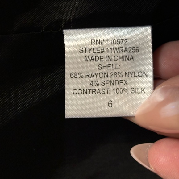 TWELVE STREET by CYNTHIA VINCENT Silk Sleeved Tuxedo Style Blazer - Picture 8 of 8